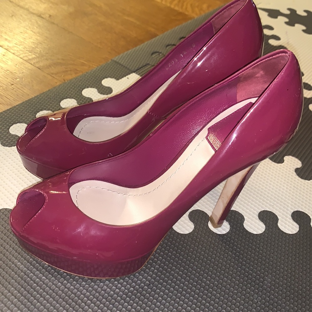 Burgundy Dior Peep Toe Pumps! - Picture 5 of 9